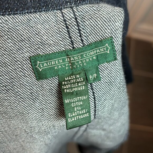 Lauren Jeans Company Ralph Lauren Dark Denim Cotton Blazer Jacket - Picture 8 of 8